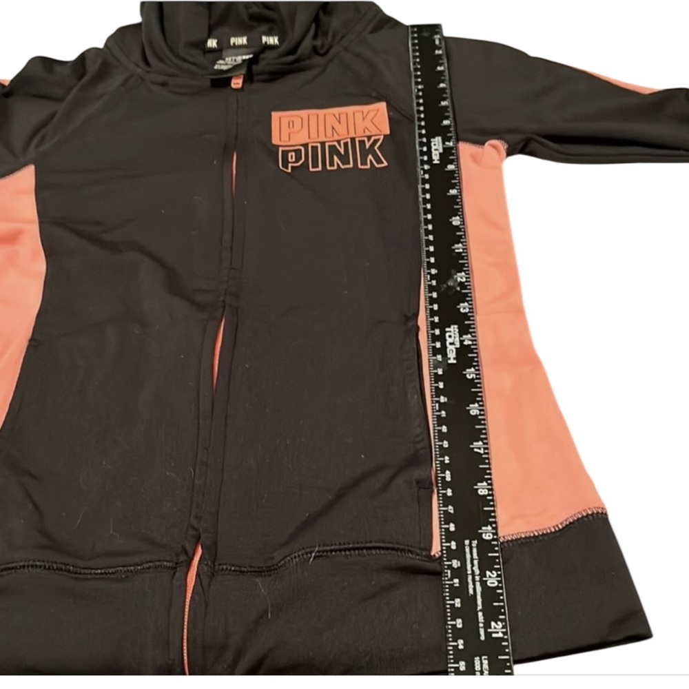 Pink by Victoria Secret  by Victoria Secret black  XS stretch hoody runs large